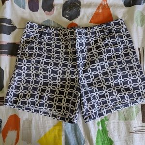 Merona cotton shorts blue white size 12